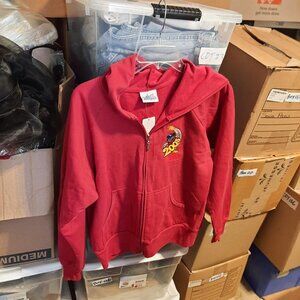 NEW Tag ! Vintage 2005 Disney's California Advanture Hoodie Red Size XL